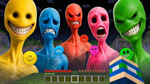 Creepy Smiley Entity in Minecraft Mod Gameplay